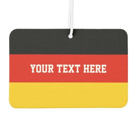 ドイツ国旗の車の空気清浄機 |ドイツプライド カーエアーフレッシュナー (裏面)