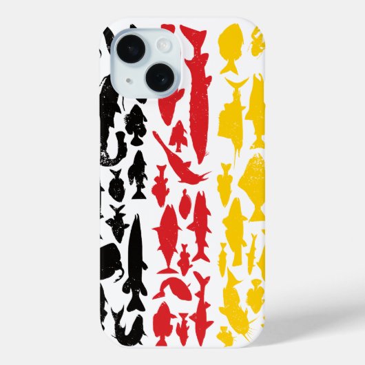 ドイツ国旗の魚製 – アングル魚釣りデザイン Case-Mate iPhoneケース (裏面)