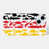 ドイツ国旗の魚製 – アングル魚釣りデザイン Case-Mate iPhoneケース (裏面 (横))