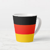 ドイツ国旗またはドイツの旗 カフェラテマグ (右アングル)