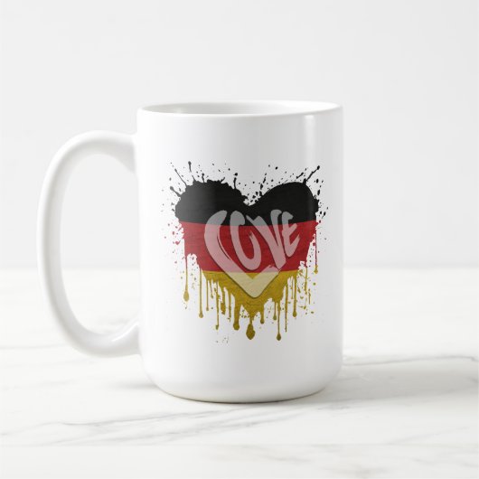 ドイツ国旗を愛してる コーヒーマグカップ (左)