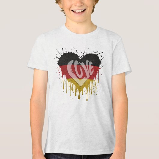 ドイツ国旗を愛してる トライブレンドＴシャツ (正面)