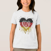 ドイツ国旗を愛してる トライブレンドＴシャツ (正面)
