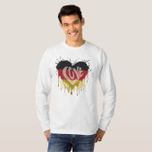 ドイツ国旗を愛してる Tシャツ (正面フル)