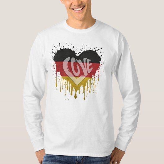 ドイツ国旗を愛してる Tシャツ (正面)