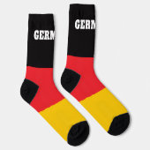 ドイツ国旗を持つクルーソックス ソックス (右)