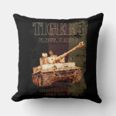 ドイツ国旗を持つドイツのTiger I重戦車WWII クッション (正面)