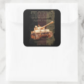 ドイツ国旗を持つドイツのTiger I重戦車WWII スクエアシール (バッグ)