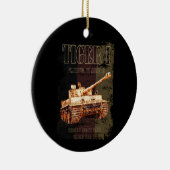 ドイツ国旗を持つドイツのTiger I重戦車WWII セラミックオーナメント (右)