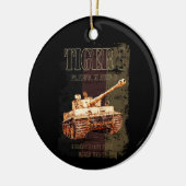 ドイツ国旗を持つドイツのTiger I重戦車WWII セラミックオーナメント (左)