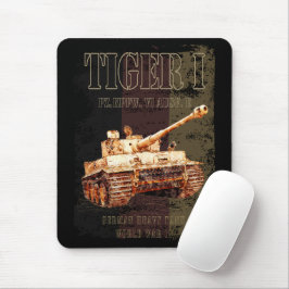 ドイツ国旗を持つドイツのTiger I重戦車WWII マウスパッド