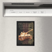 ドイツ国旗を持つドイツのTiger I重戦車WWII マグネット (インサイチュ (食洗機))