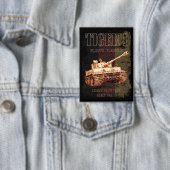 ドイツ国旗を持つドイツのTiger I重戦車WWII 缶バッジ (インサイチュ)