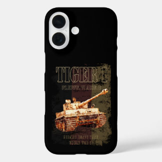ドイツ国旗を持つドイツのTiger I重戦車WWII iPhone 16ケース