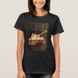 ドイツ国旗を持つドイツのTiger I重戦車WWII Tシャツ