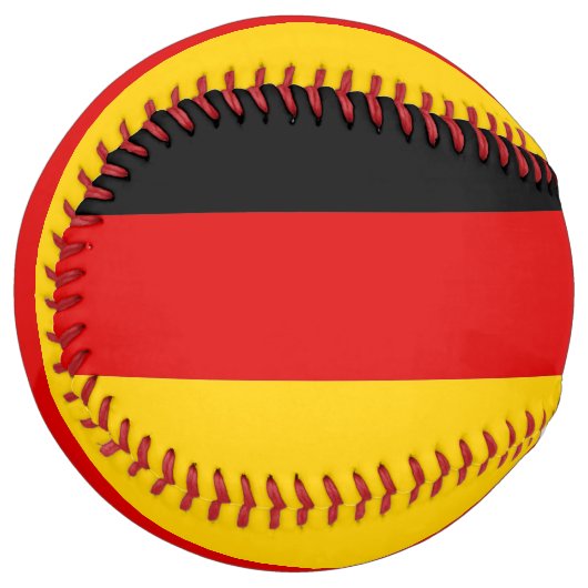 ドイツ国旗を持つ愛国的なソフトボール ソフトボール (正面左)
