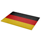 ドイツ国旗を掲げたガラス板 カッティングボード (角)