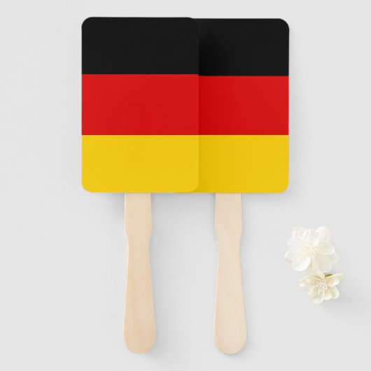 ドイツ国旗を掲げたハンドファンのセット ハンドファン (正面&裏面)