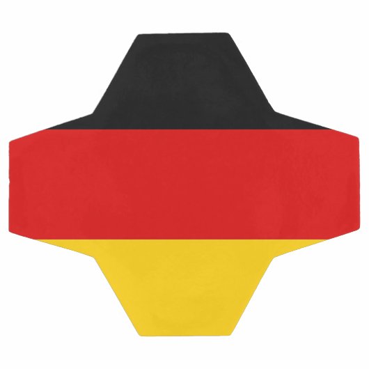 ドイツ国旗を掲げた愛国的なサッカーボール サッカーボール (フラット)