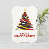 ドイツ国旗インスパイアのクリスマスカード (スタンド正面)