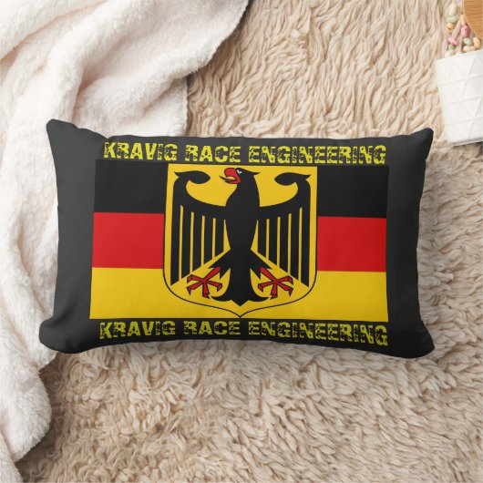 ドイツ国旗インスパイアのロゴのデザイン – 自分で作る ランバークッション (ブランケット)