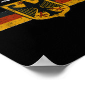 ドイツ国旗イーグルヴィンテージドイツ伝統Pri ポスター (角)