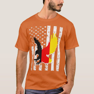 ドイツ国旗イーグルヴィンテージ米国国旗  Tシャツ