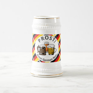 ドイツ国旗カスタムのドイツ素晴らし語 ビールジョッキ