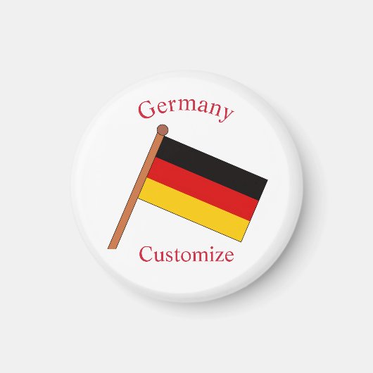 ドイツ国旗サンダーカーヴ マグネット (正面)