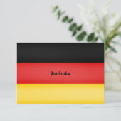 ドイツ国旗シュワルツ腐金ゴールドパーソナライズされたインビ 招待状 (スタンド正面)