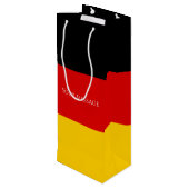 ドイツ国旗シュワルツ腐金ゴールド パーソナライズされた ワインギフトバッグ (裏面アングル)