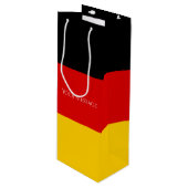 ドイツ国旗シュワルツ腐金ゴールド パーソナライズされた ワインギフトバッグ (正面アングル)