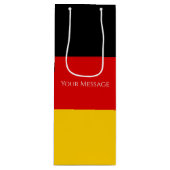 ドイツ国旗シュワルツ腐金ゴールド パーソナライズされた ワインギフトバッグ (正面)