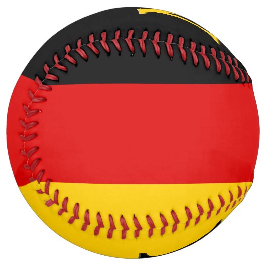ドイツ国旗スポーツファムカスタムモノグラムの ソフトボール (正面左)