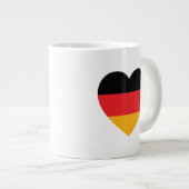 ドイツ国旗ハートジャンボコーヒーマグ ジャンボコーヒーマグカップ (正面右)