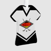 ドイツ国旗ホッケーロゴ、名前&ナンバージャージー オーナメント (正面)