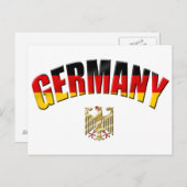 ドイツ国旗ロゴドイツのシャツと贈り物 ポストカード (正面/裏面)