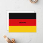 ドイツ国旗色シュワルツ腐敗金ゴールドパーソナライズされた ノートカード (正面/裏面インサイチュ)