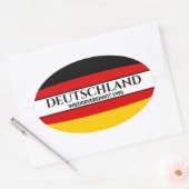 ドイツ国旗1990年ドイツ 楕円形シール (封筒)