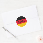 ドイツ国旗 ありがとう Danke ラウンドシール (封筒)
