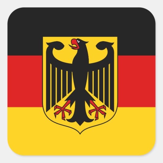 ドイツ国旗・コート・オブ・アームズ、ドイツ国旗 スクエアシール (正面)
