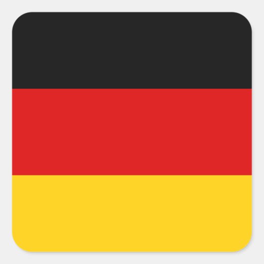 ドイツ国旗 スクエアシール (正面)