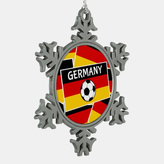 ドイツ国旗 スノーフレークピューターオーナメント (左)
