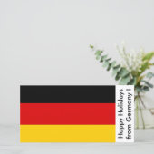 ドイツ国旗、ドイツからのハッピーホリデー シーズンカード (スタンド正面)