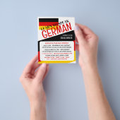 ドイツ国旗、ドイツ語コー広告ス チラシ (手)