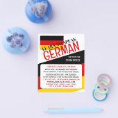 ドイツ国旗、ドイツ語コー広告ス チラシ (シングル)