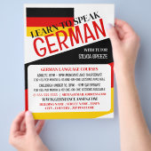 ドイツ国旗、ドイツ語コー広告ス チラシ (手)
