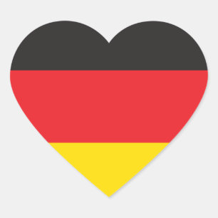 ドイツ国旗 ハートシール