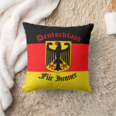 ドイツ国旗、ブラックイーグル、ドイツの毛皮のimmer クッション (ブランケット)