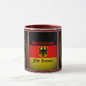 ドイツ国旗、ブラックイーグル、ドイツの毛皮のimmer マグカップ (中央)